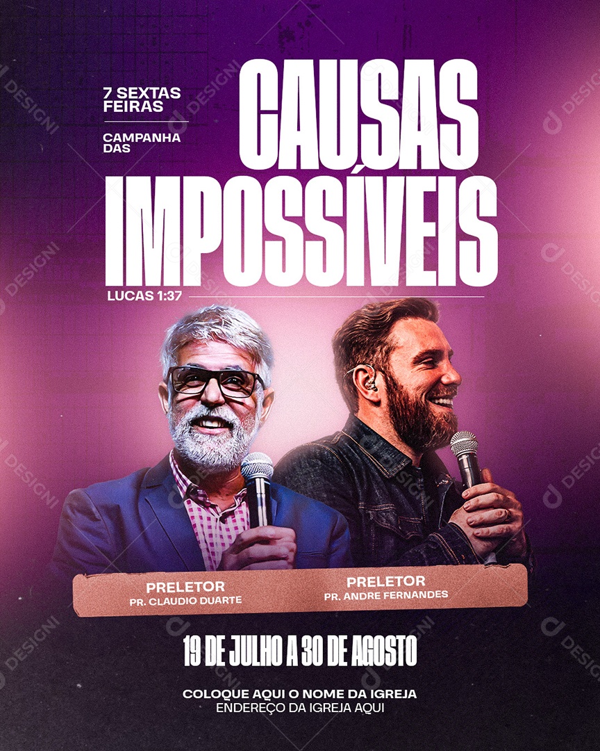 Campanha das Causas Impossíveis Social Media PSD Editável