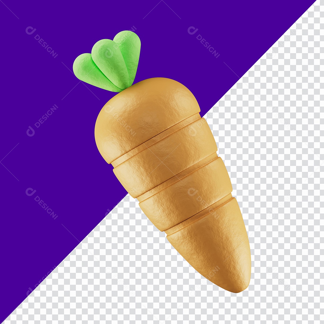 Cenoura Elemento 3D Para Competição PSD