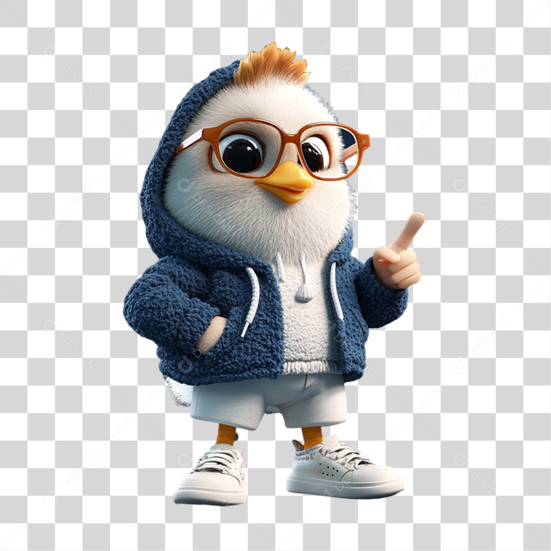 Elemento 3D Pet Mascote PNG Transparente