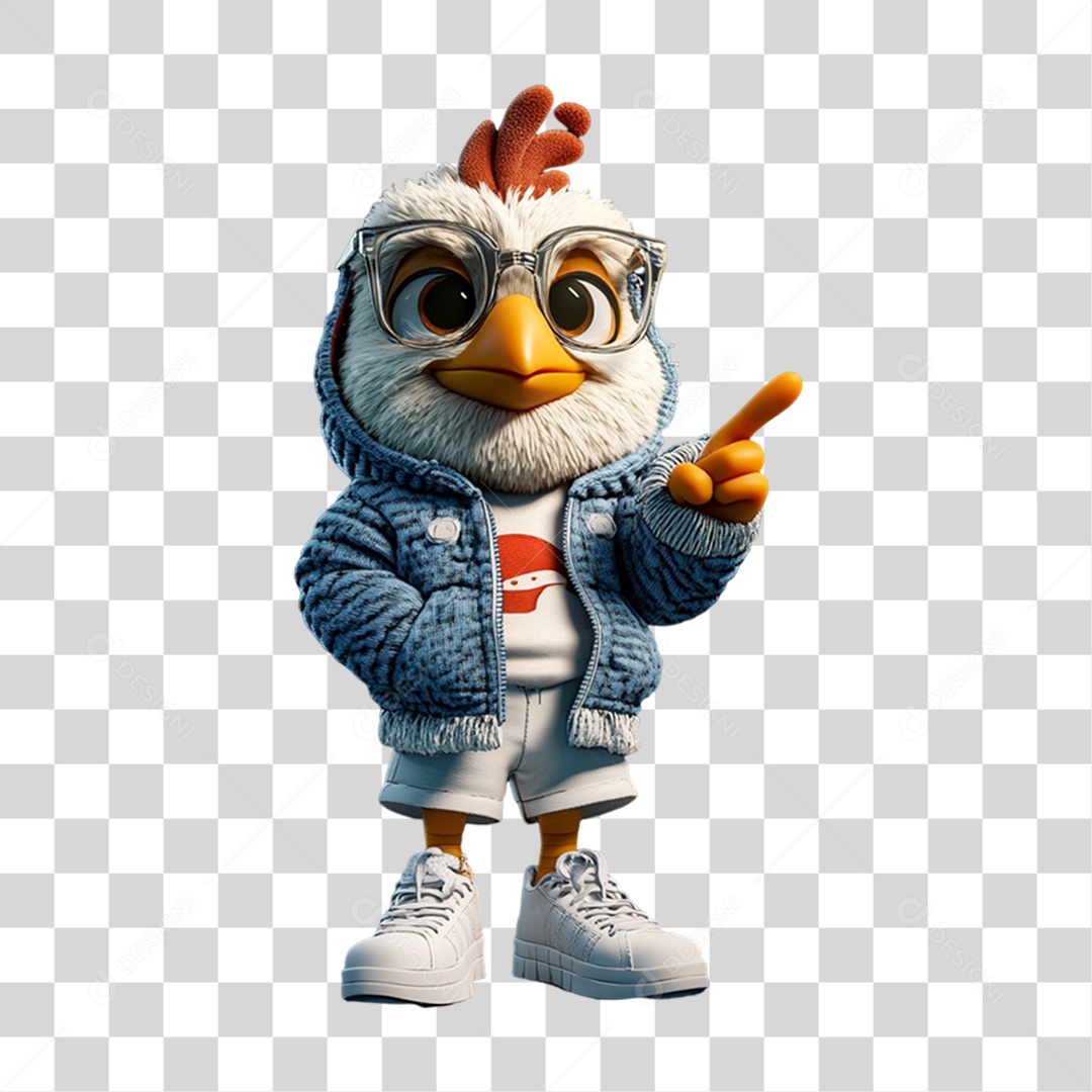 Elemento 3D Pet Mascote PNG Transparente