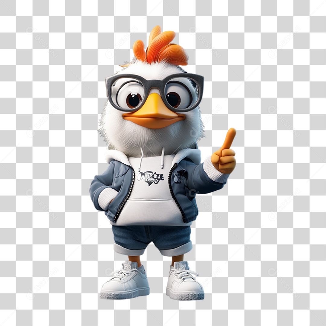 Elemento 3D Pet Mascote PNG Transparente