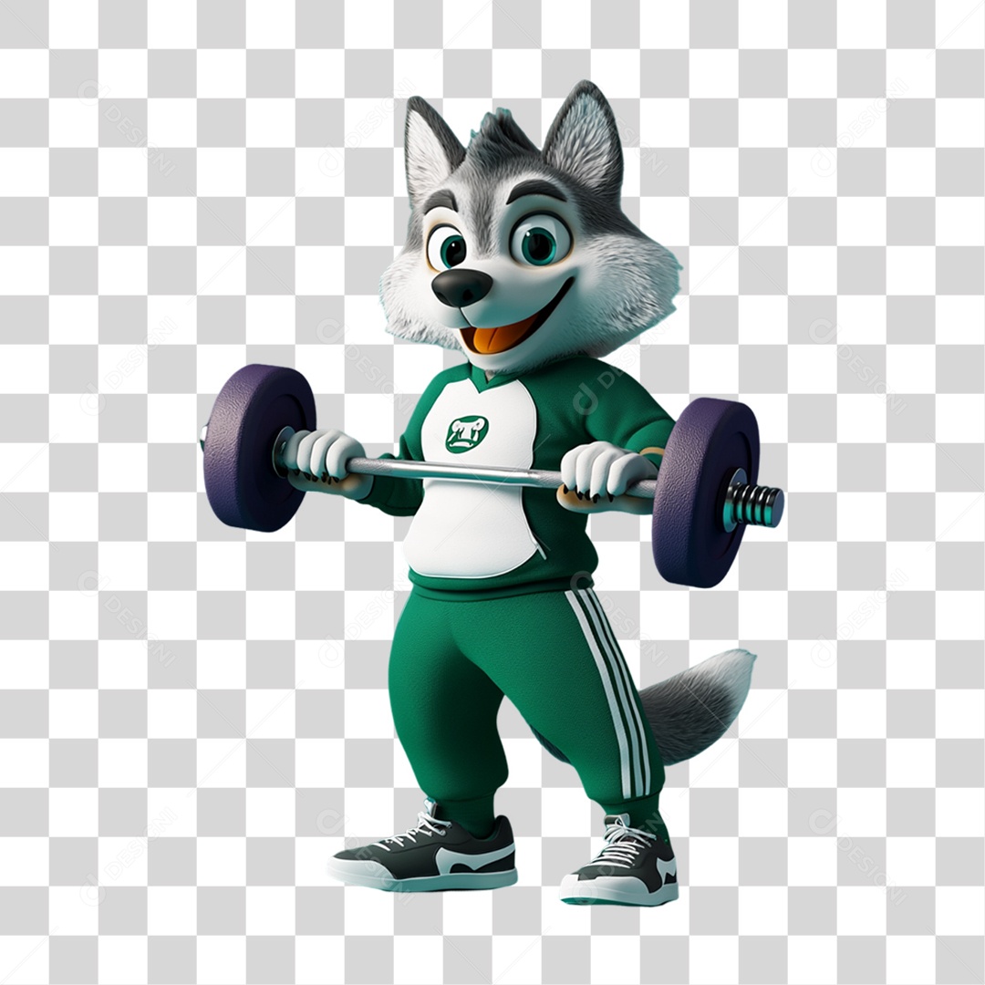 Elemento 3D Pet Mascote PNG Transparente