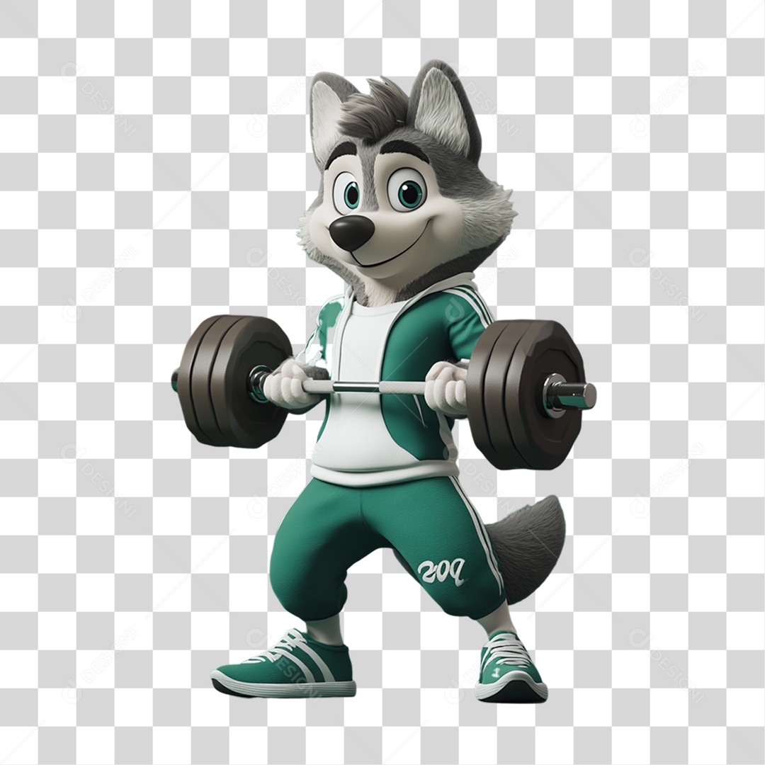 Elemento 3D Pet Mascote PNG Transparente