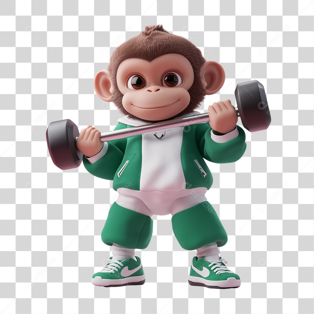 Elemento 3D Pet Mascote PNG Transparente