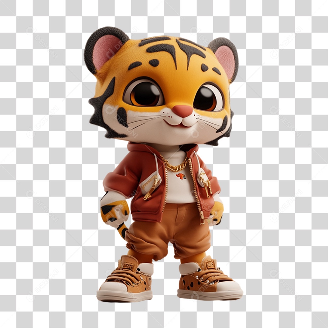 Elemento 3D Pet Mascote PNG Transparente