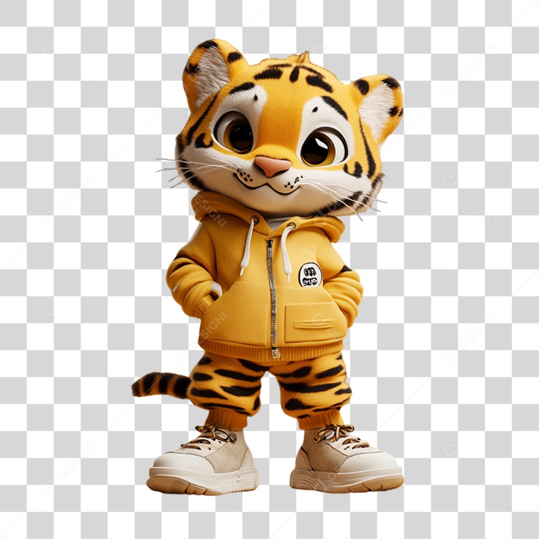 Elemento 3D Pet Mascote PNG Transparente