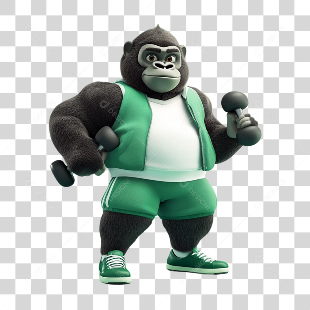 Elemento 3D Pet Mascote PNG Transparente