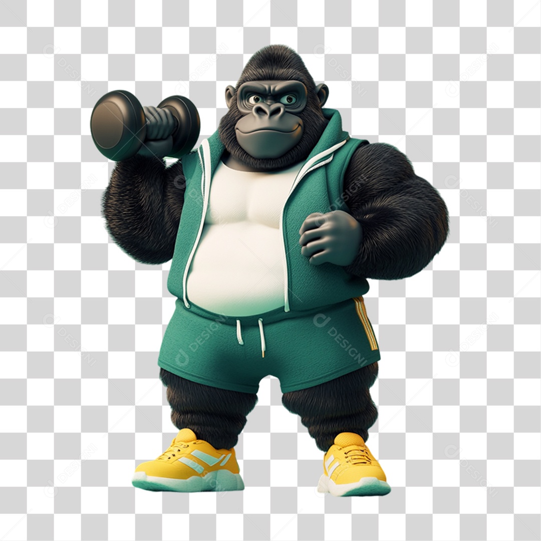 Elemento 3D Pet Mascote PNG Transparente