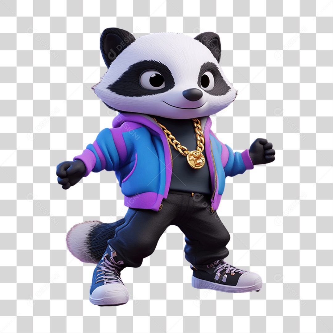 Elemento 3D Pet Mascote PNG Transparente