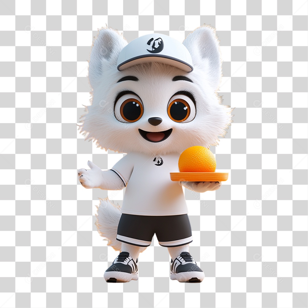 Elemento 3D Pet Mascote PNG Transparente