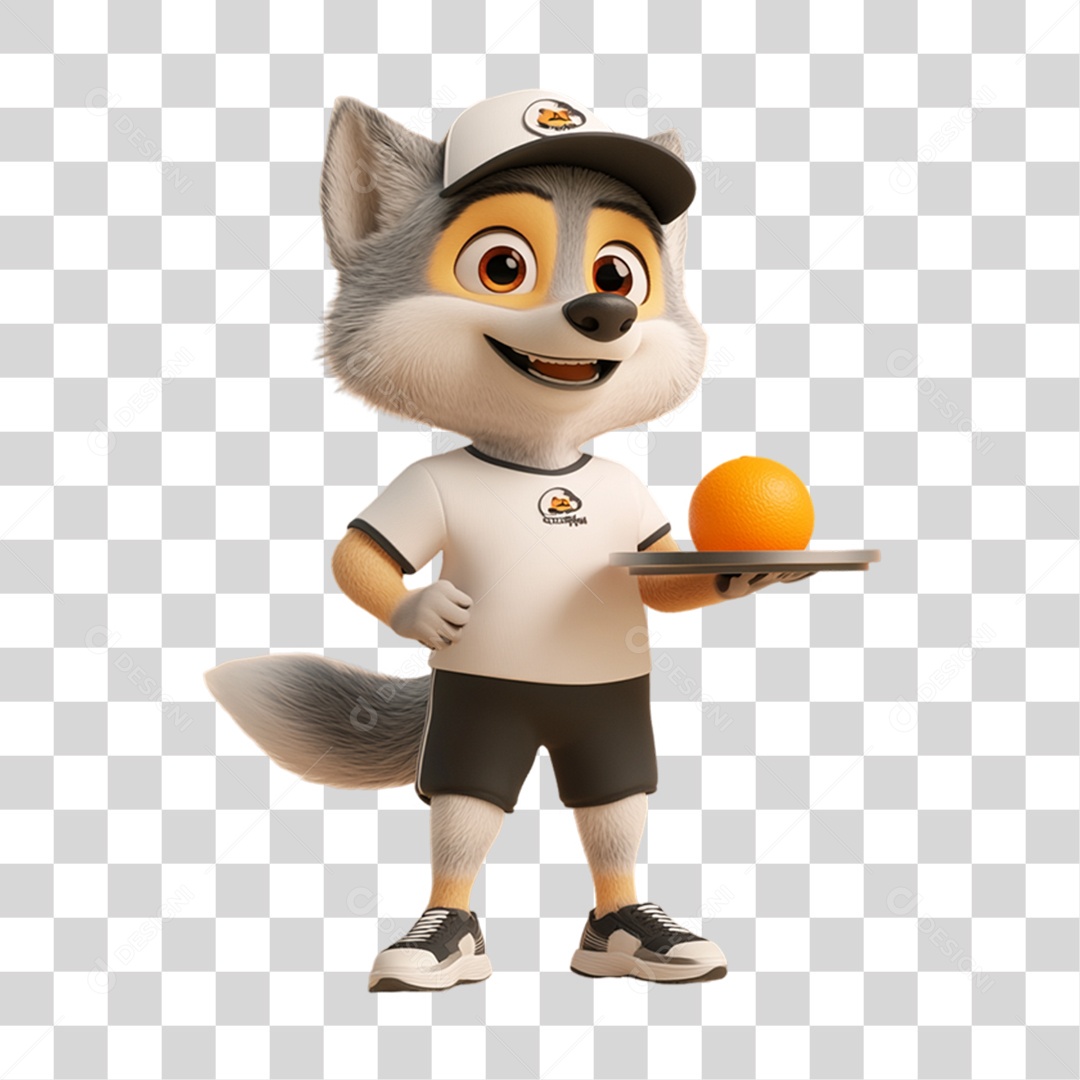 Elemento 3D Pet Mascote PNG Transparente