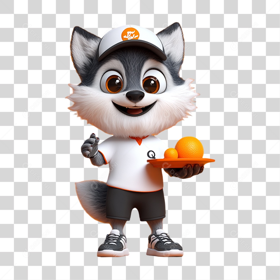 Elemento 3D Pet Mascote PNG Transparente