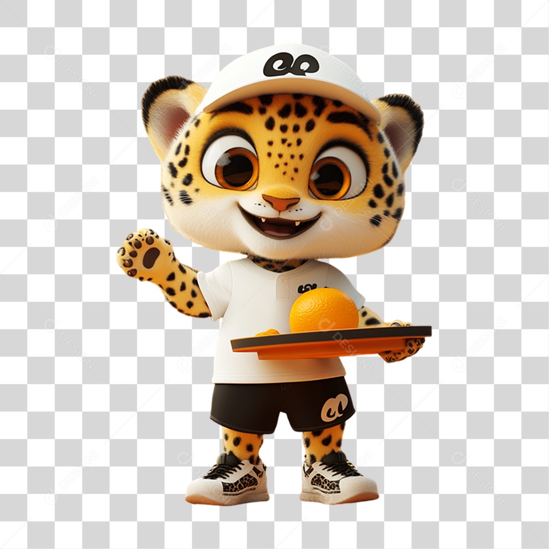 Elemento 3D Pet Mascote PNG Transparente