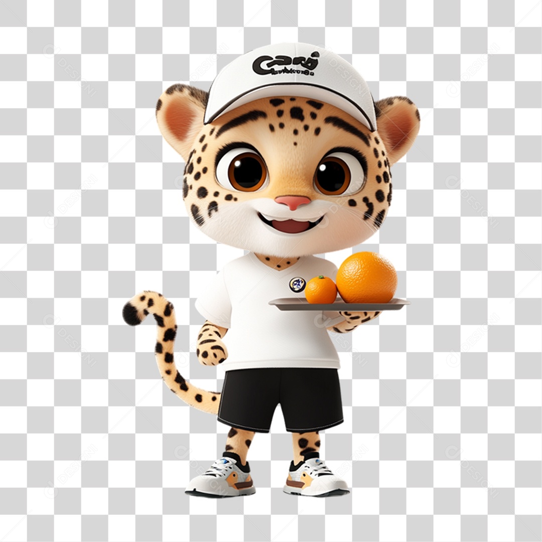 Elemento 3D Pet Mascote PNG Transparente