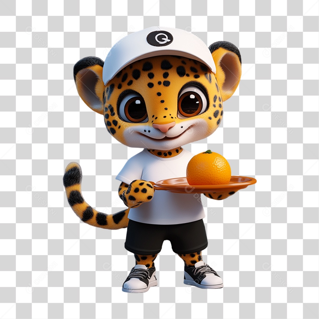 Elemento 3D Pet Mascote PNG Transparente