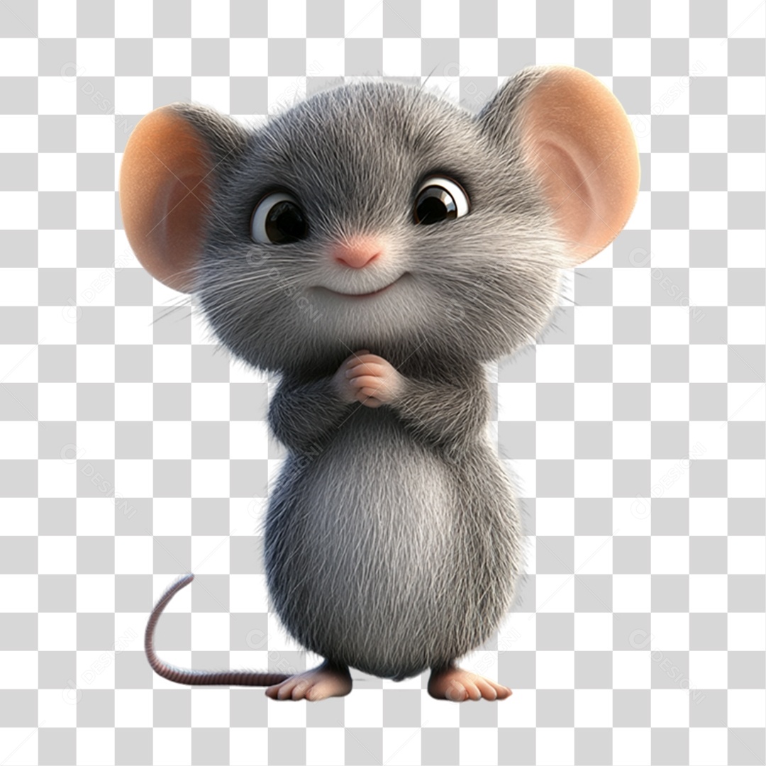 Elemento 3D Pet Mascote PNG Transparente