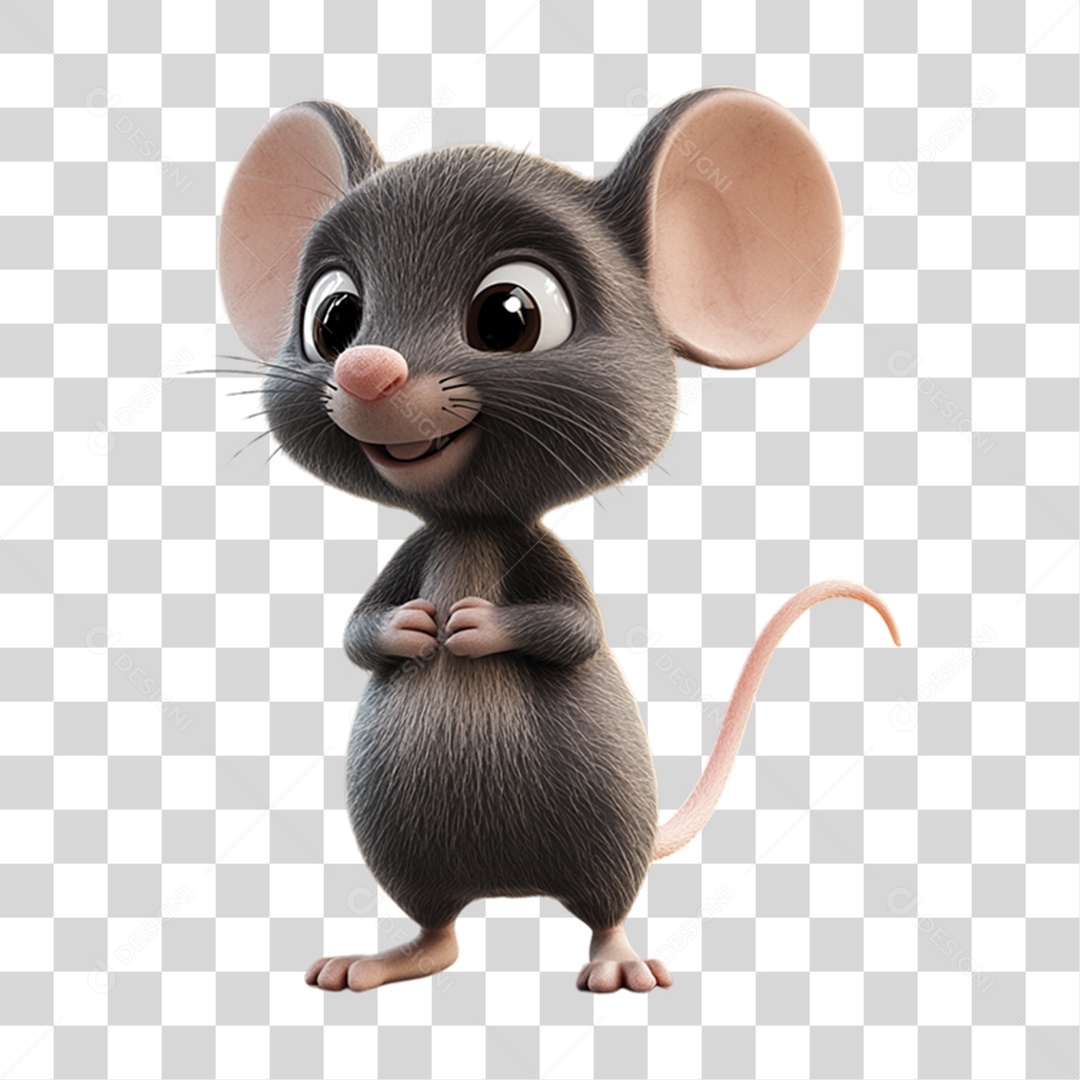 Elemento 3D Pet Mascote PNG Transparente