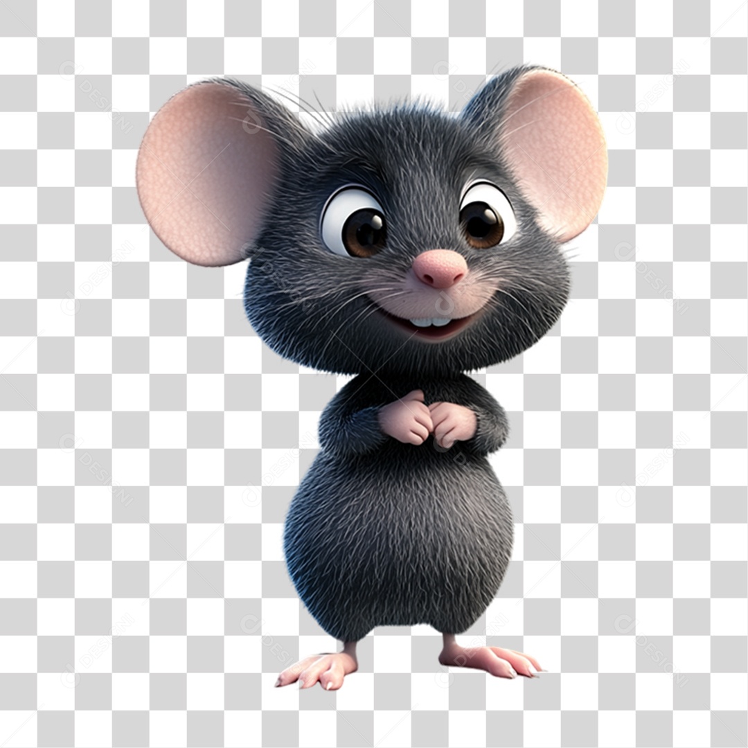 Elemento 3D Pet Mascote PNG Transparente