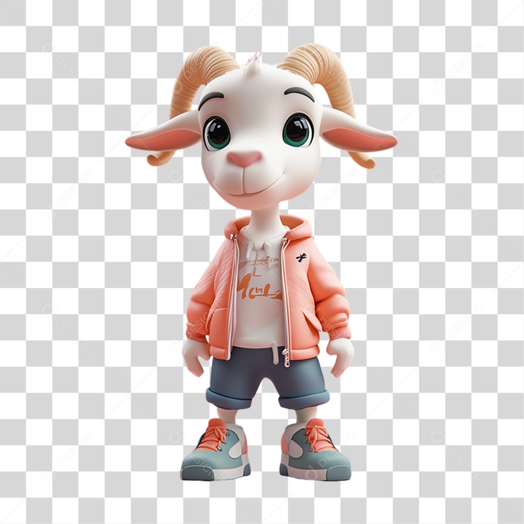 Elemento 3D Pet Mascote PNG Transparente