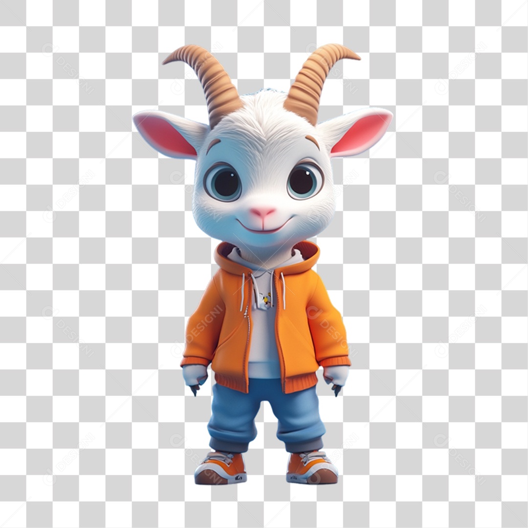 Elemento 3D Pet Mascote PNG Transparente