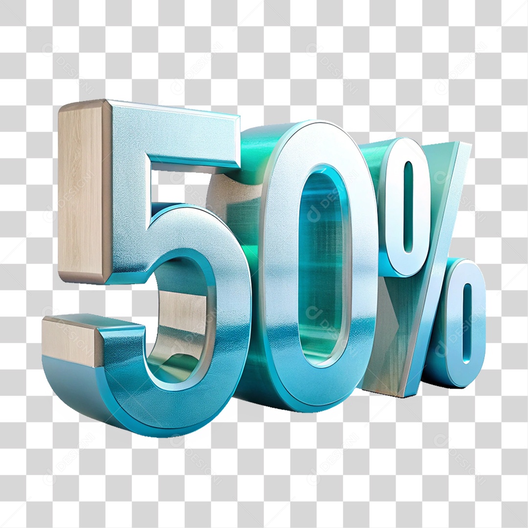 Números 50% Porcentagem PNG Transparente