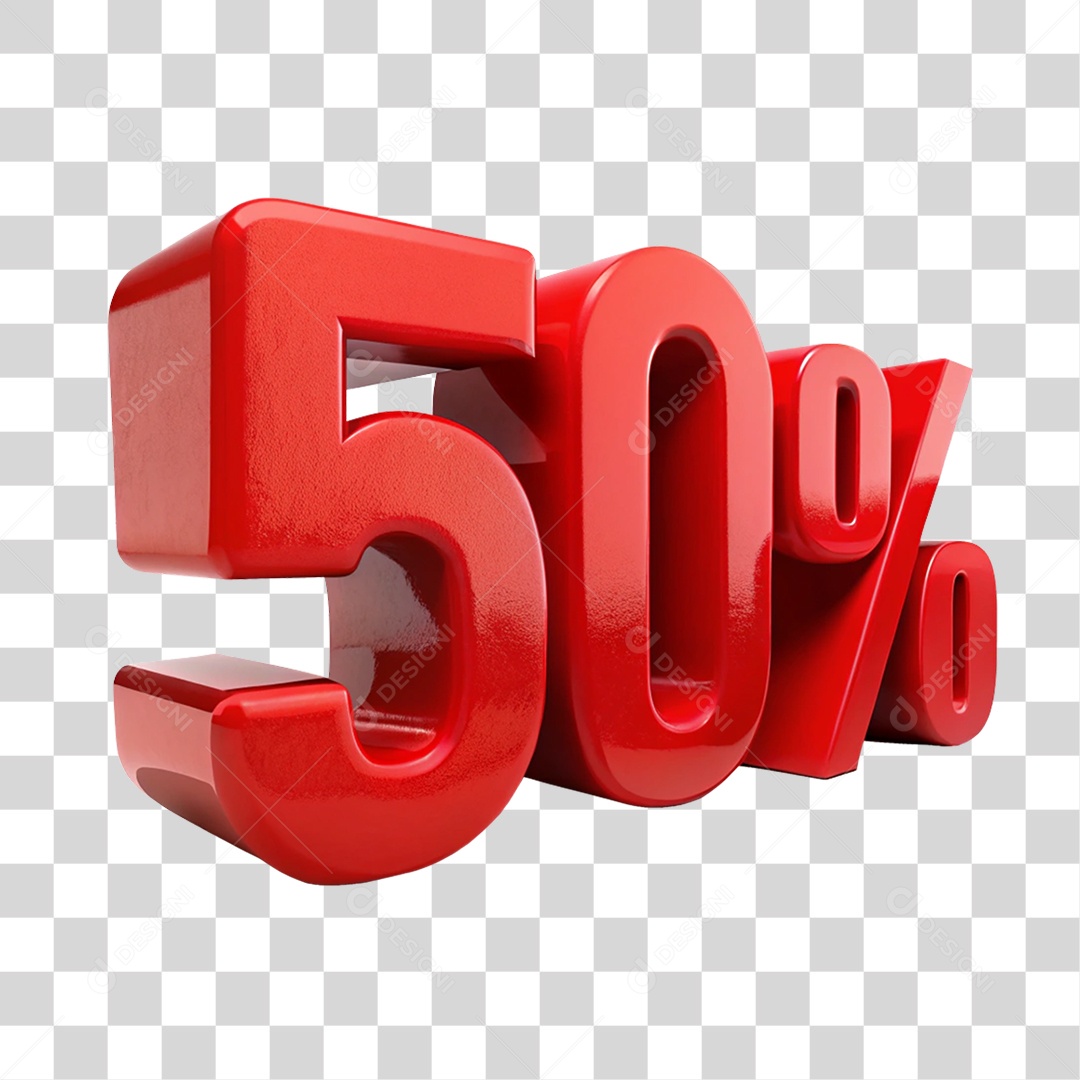 Números 50% Porcentagem PNG Transparente