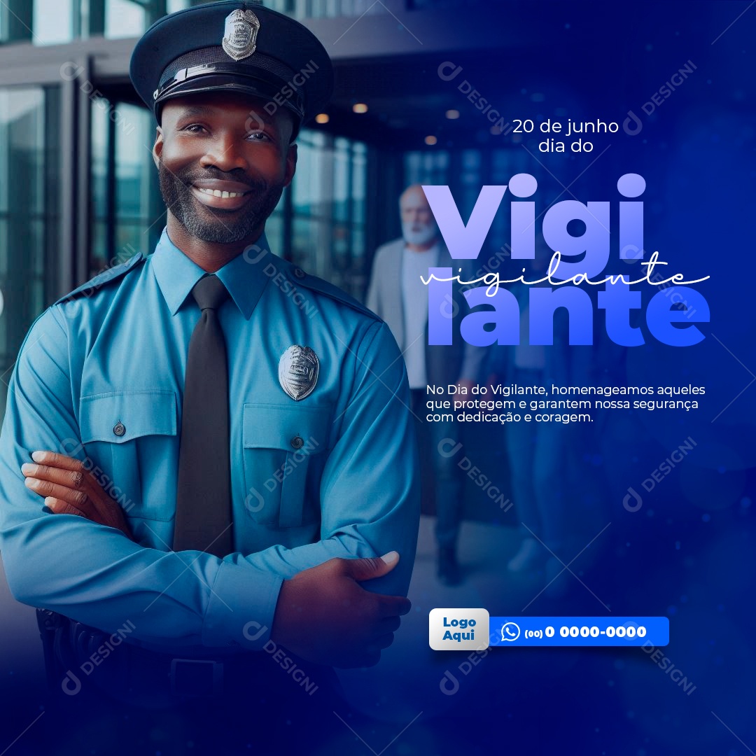 Dia Do Vigilante 20 De Junho Social Media PSD Editável