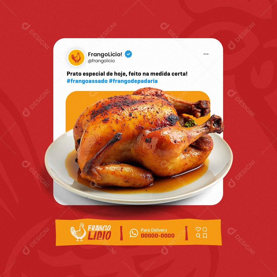 Rotisserie Prato Especial de Hoje Social Media PSD Editável