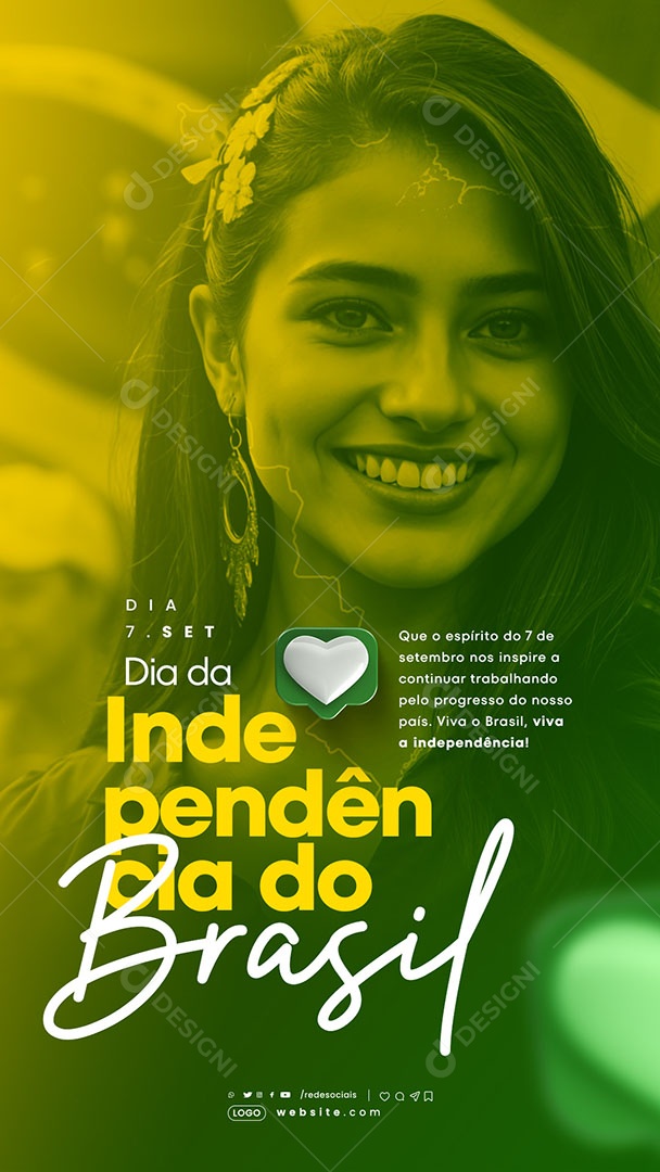 Story Dia da Independência do Brasil 7 de Setembro Social Media PSD Editável