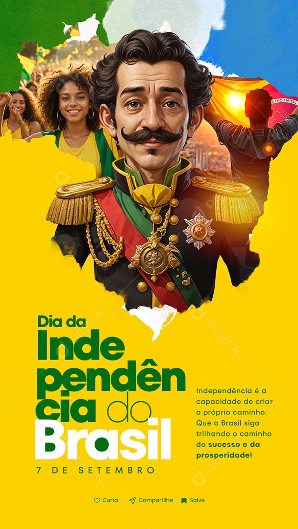 Story Dia da Independência do Brasil 7 de Setembro Social Media PSD Editável