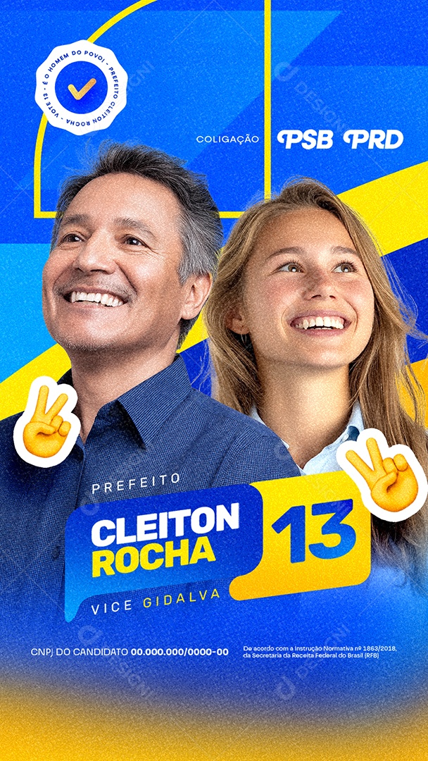 Story Social Media Eleição Política Prefeito Cleiton Rocha PSD Editável