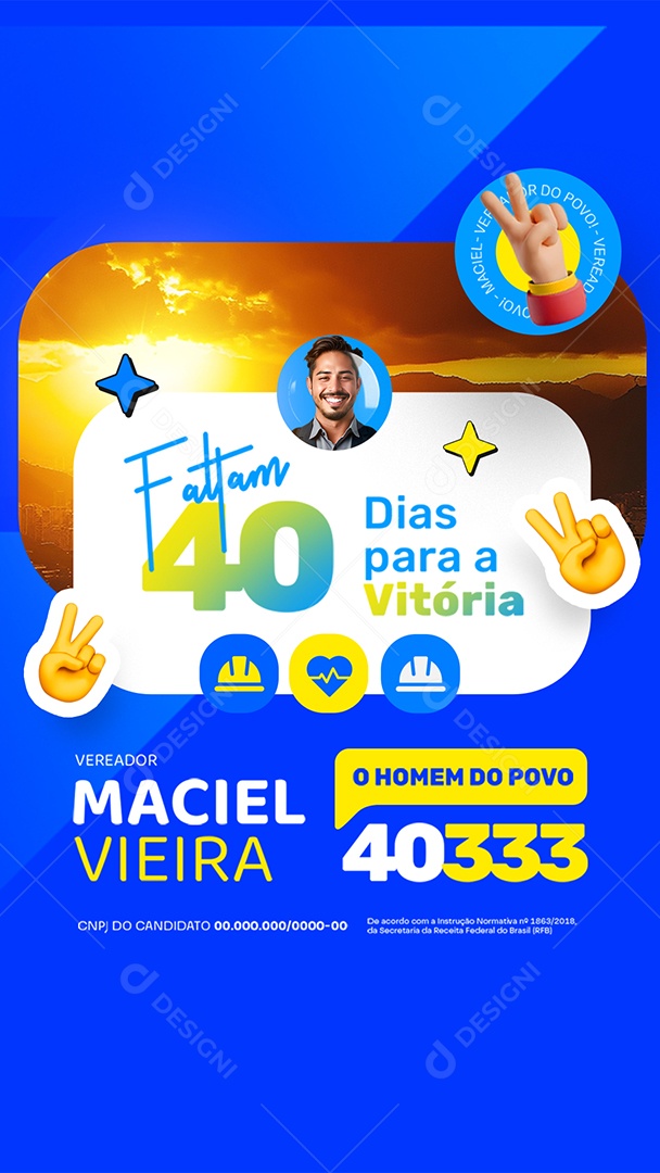 Story Social Media Eleição Política Vereador Maciel Vieira PSD Editável