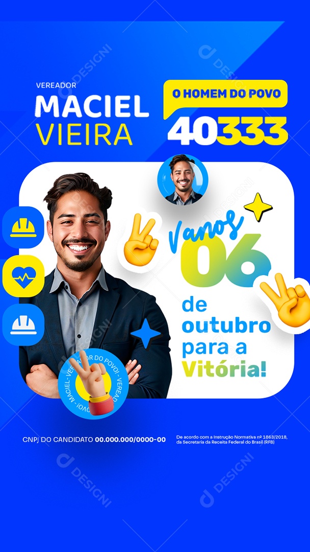 Story Social Media Eleição Política Vereador Maciel Vieira PSD Editável