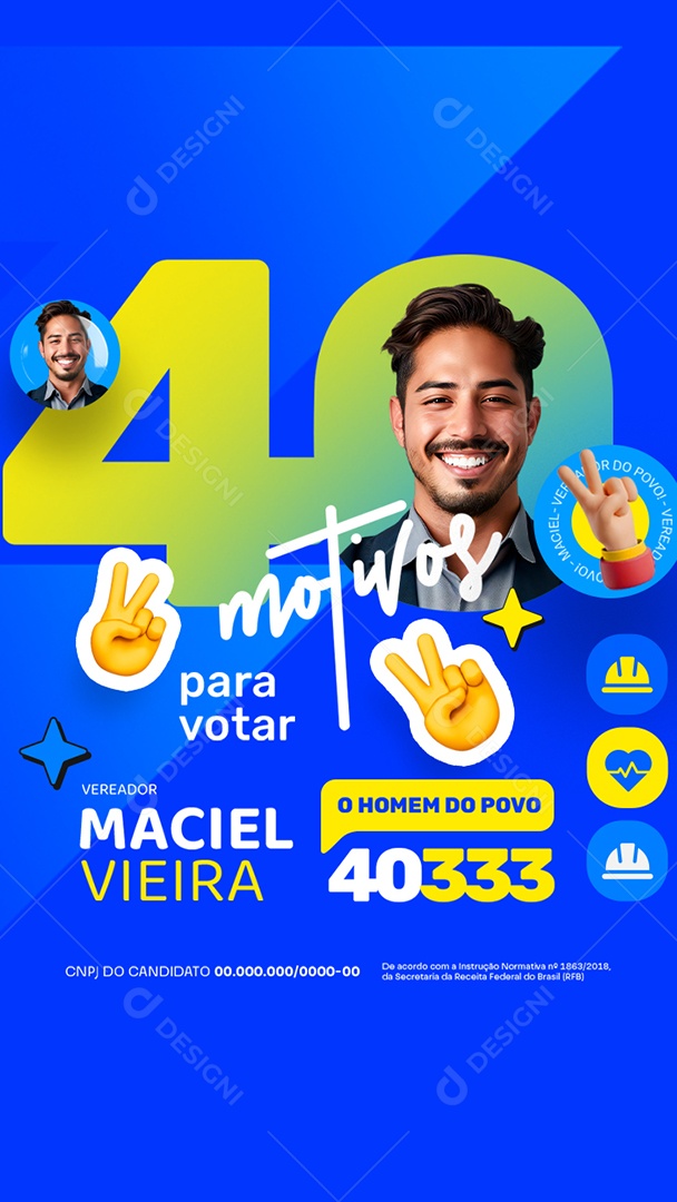 Story Social Media Eleição Política Vereador Maciel Vieira PSD Editável