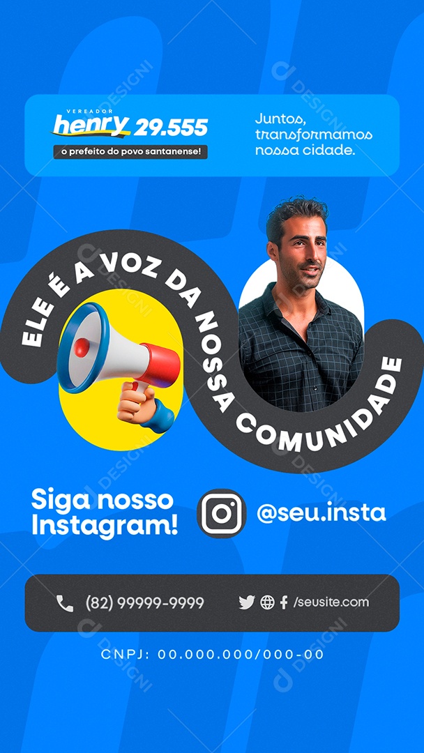 Story Política Eleição Social Media PSD Editável