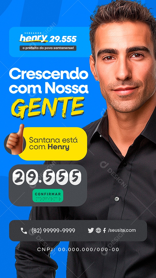 Story Política Eleição Social Media PSD Editável