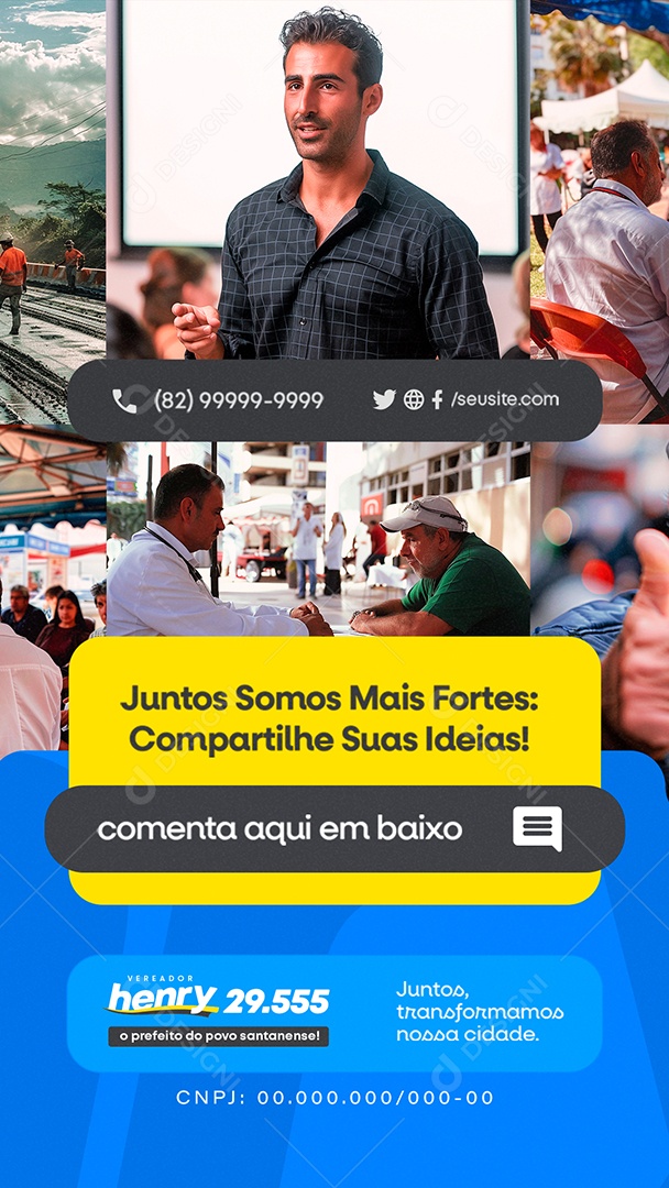 Story Política Eleição Social Media PSD Editável