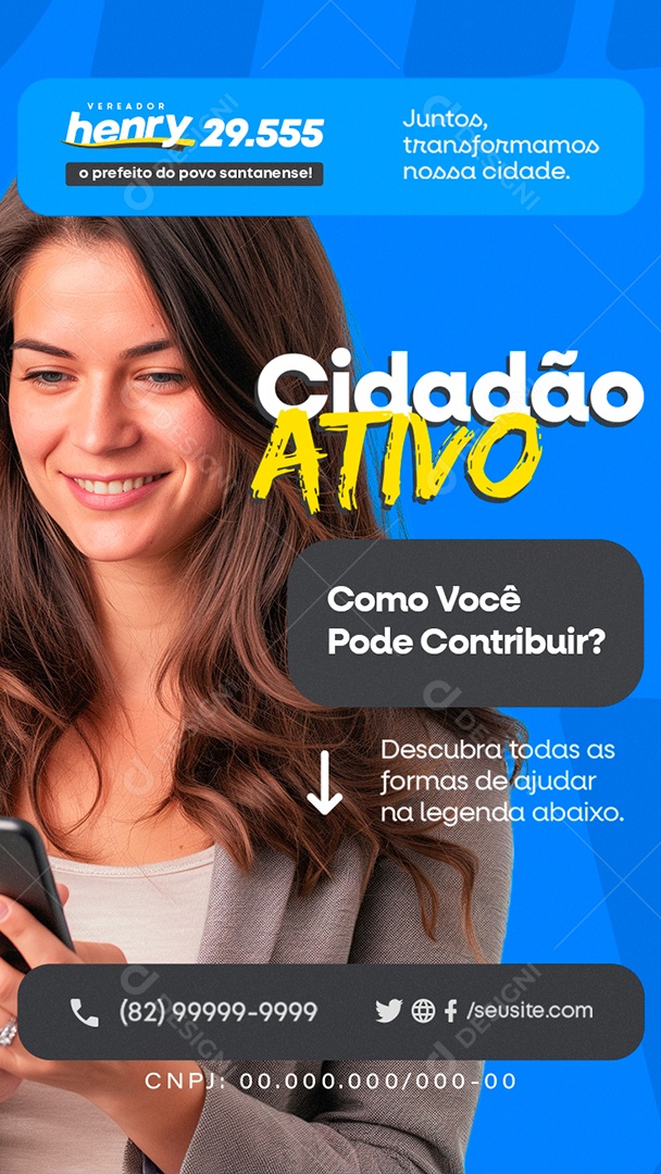 Story Política Eleição Social Media PSD Editável