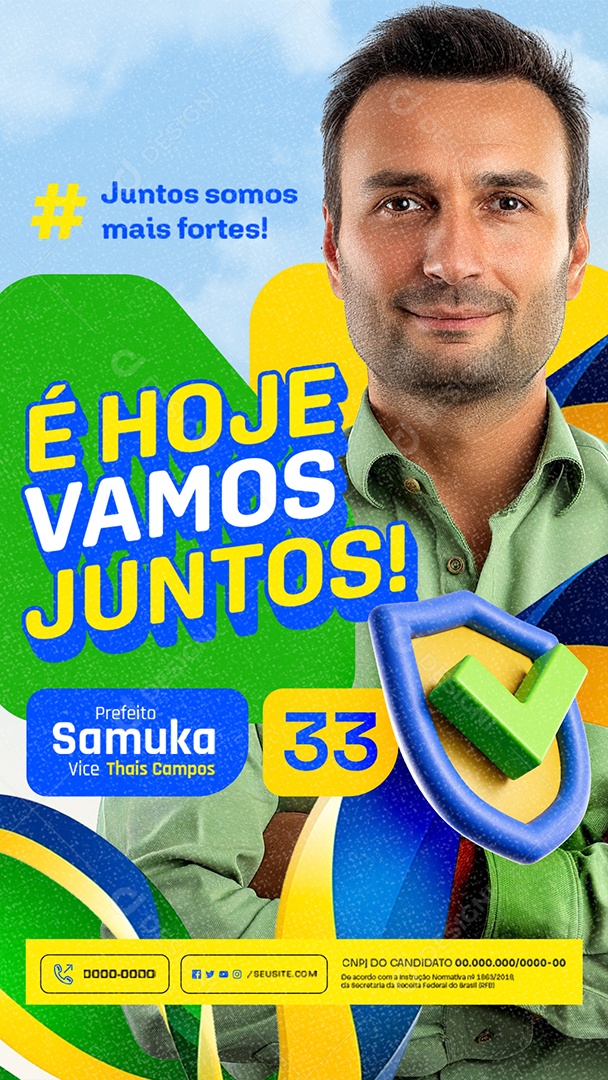 Story Política Eleição Prefeito Samuka Social Media PSD Editável