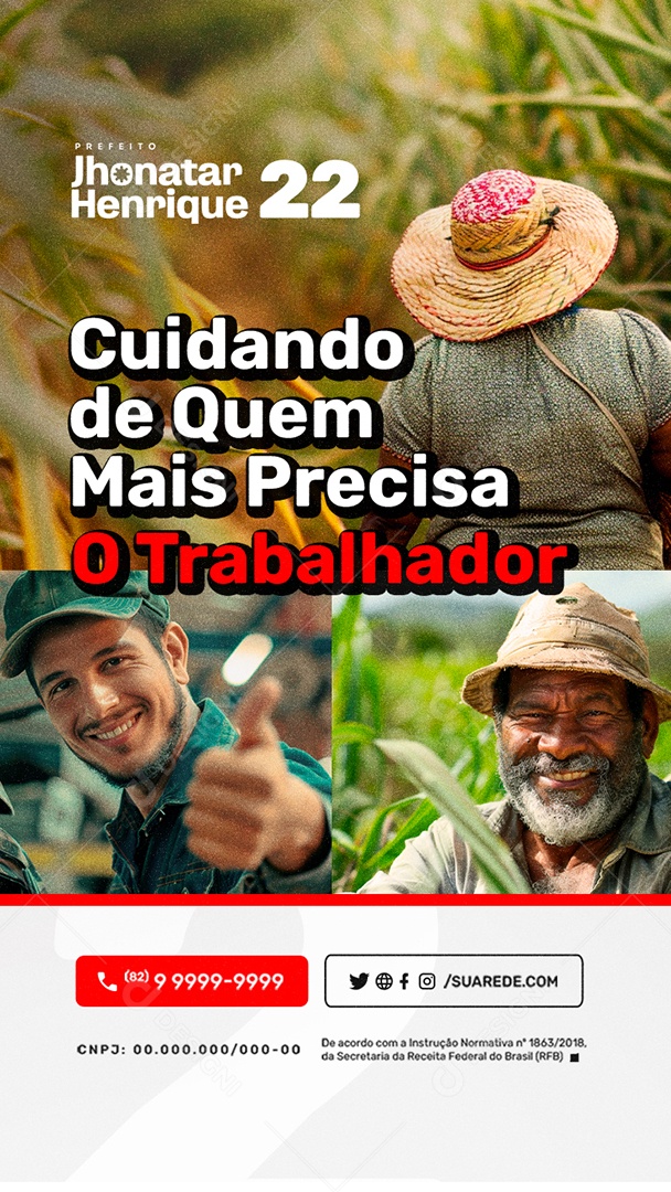 Story Eleição 2024 Prefeito Jhonatar Henrique Social Media PSD Editável