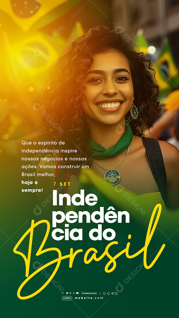Story Dia da Independência do Brasil 7 de Setembro Social Media PSD Editável