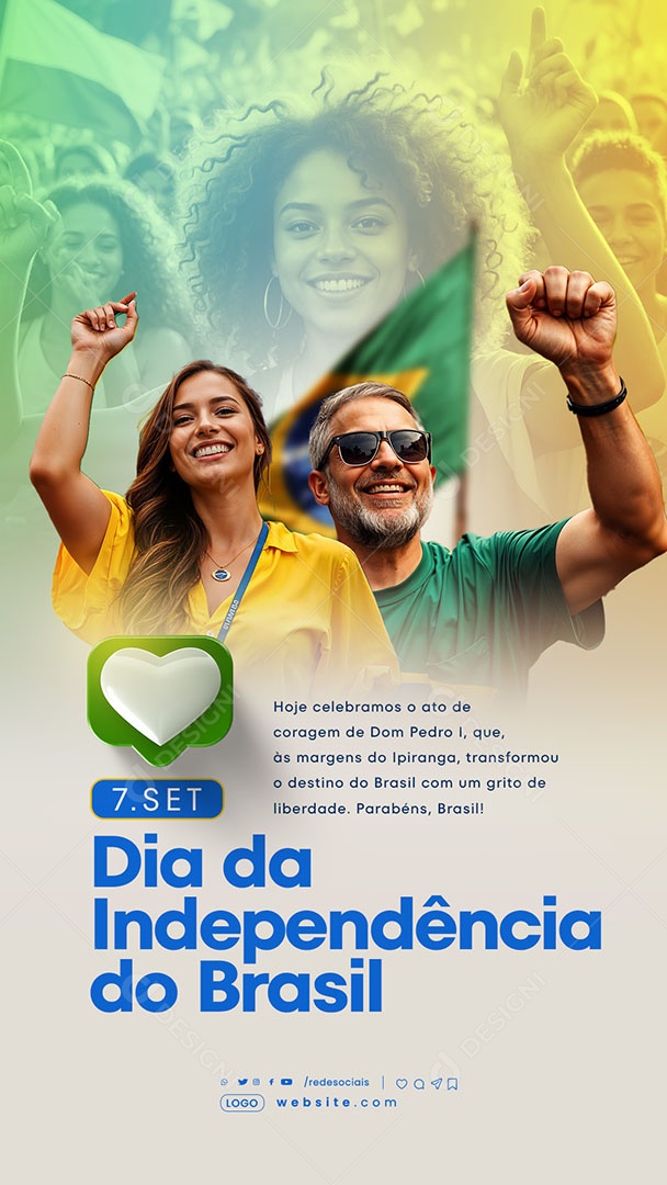 Story Dia da Independência do Brasil 7 de Setembro Social Media PSD Editável
