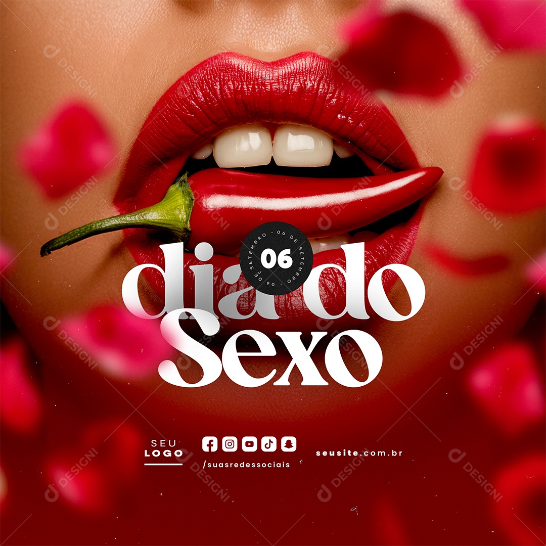Social Media Dia do Sexo 06 de Setembro PSD Editável