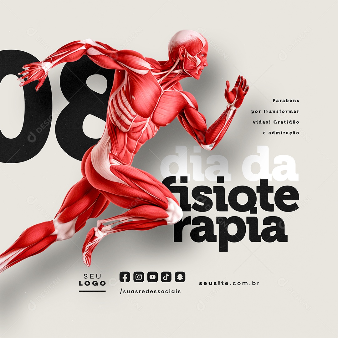 Dia da Fisioterapia 08 de Setembro Social Media PSD Editável