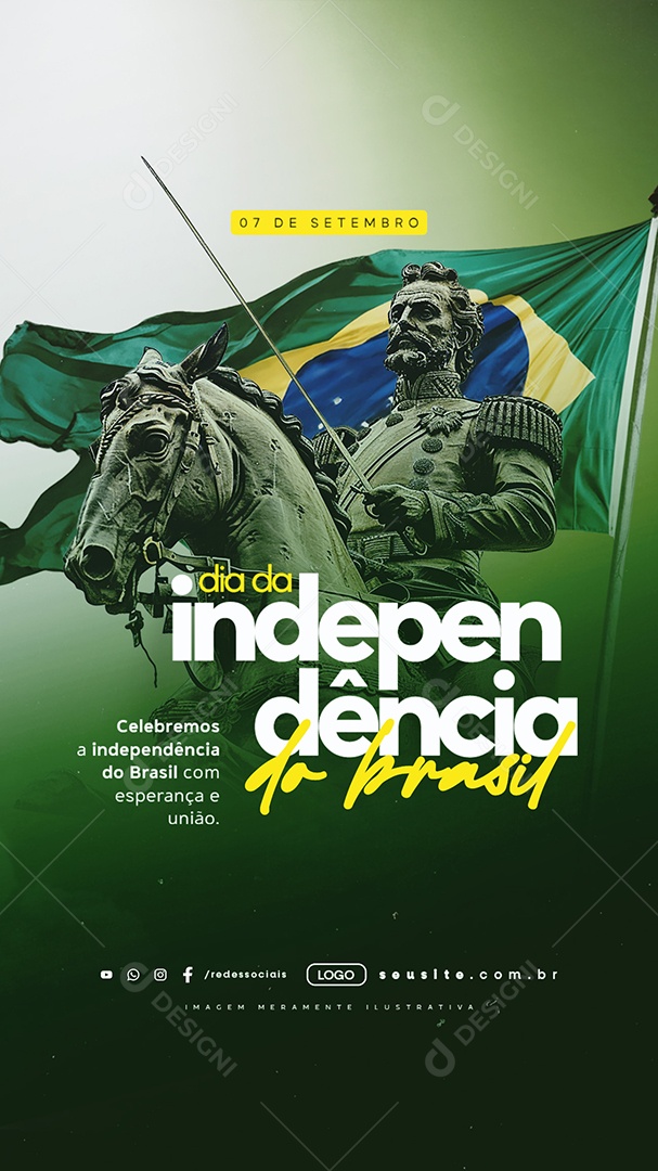Story Dia da Independência do Brasil 07 de Setembro Social Media PSD Editável