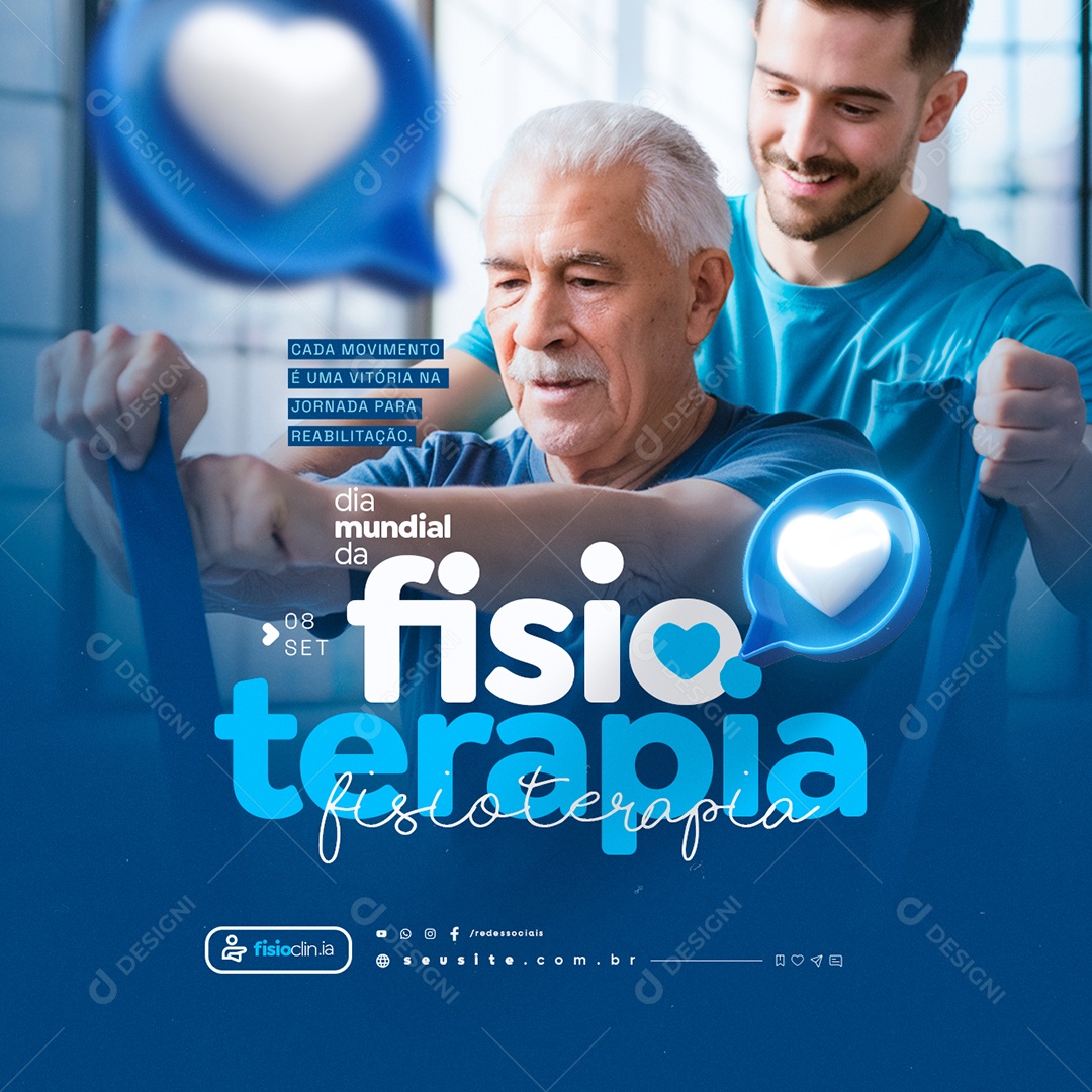 Dia Mundial da Fisioterapia 08 de Setembro Social Media PSD Editável