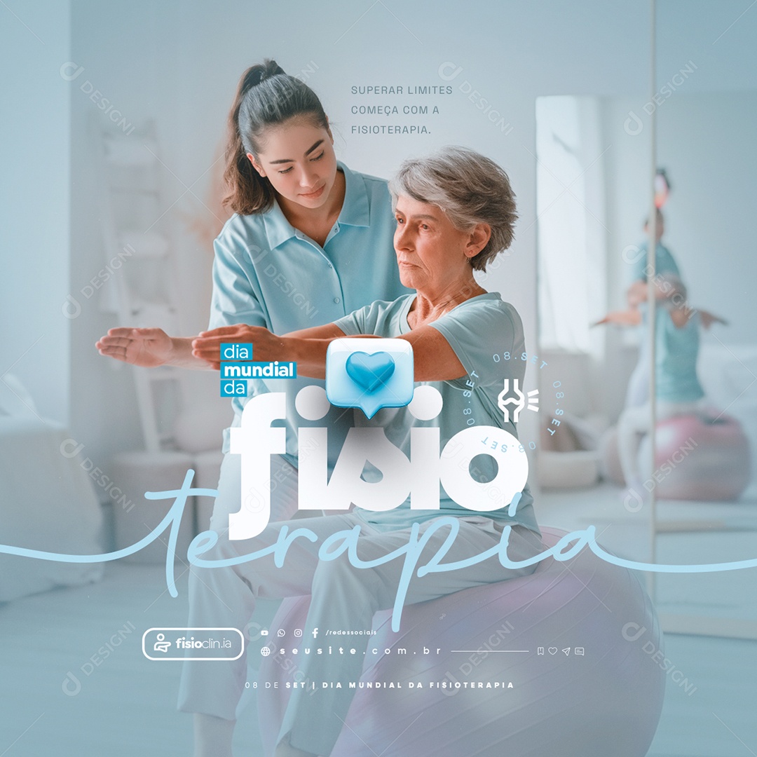 Dia Mundial da Fisioterapia 08 de Setembro Social Media PSD Editável
