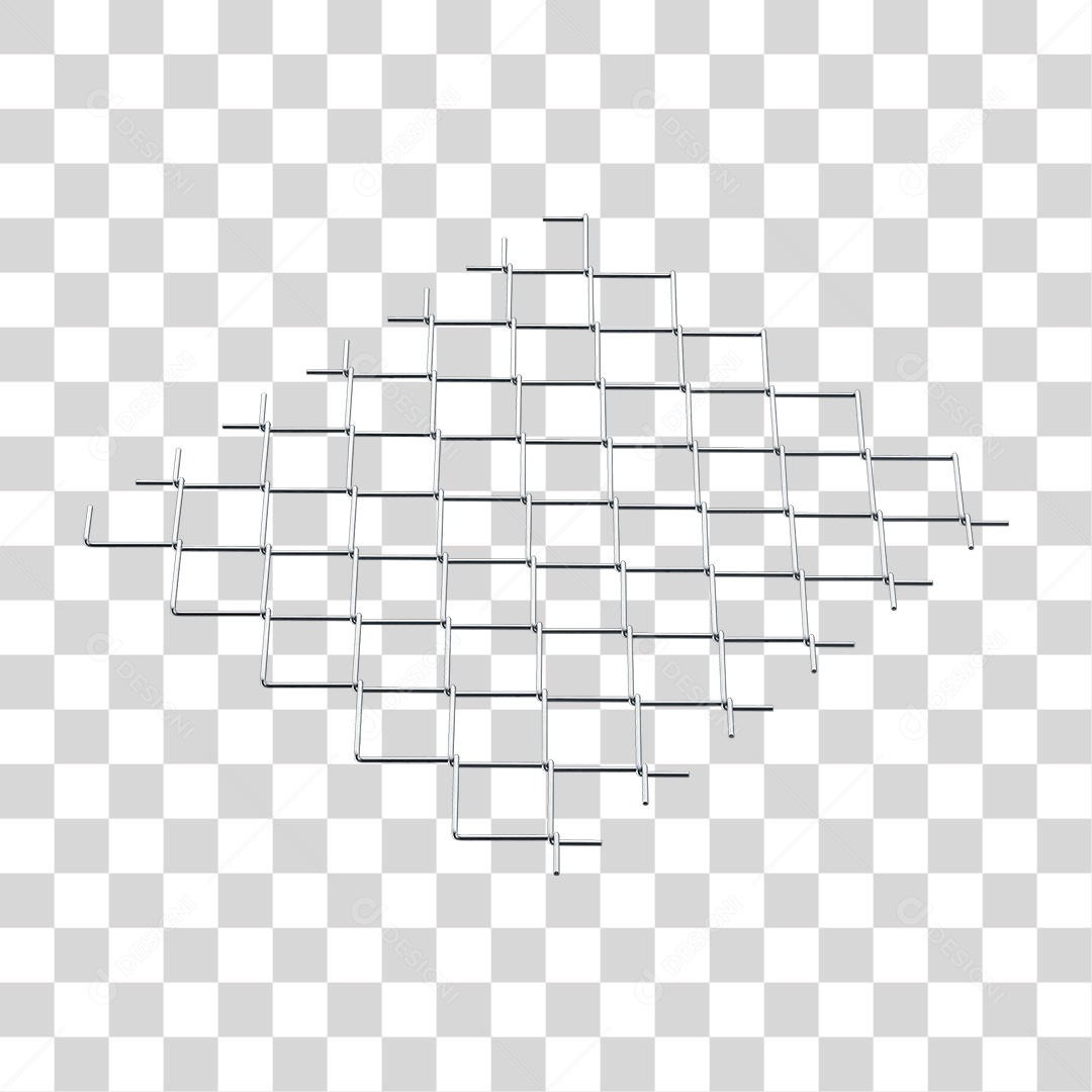 Tela Grade de Metal PNG Transparente