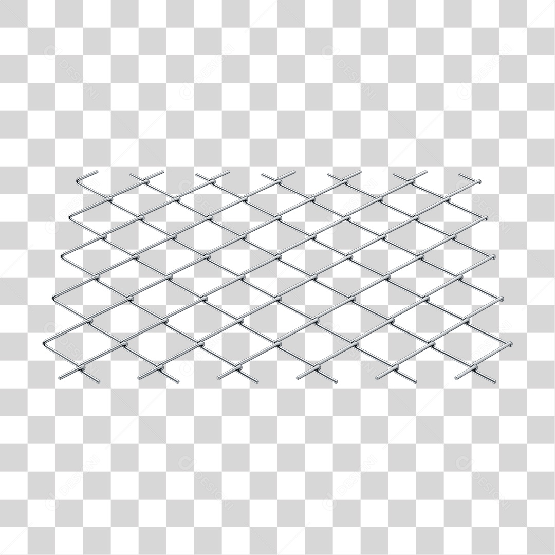 Tela Grade de Metal PNG Transparente