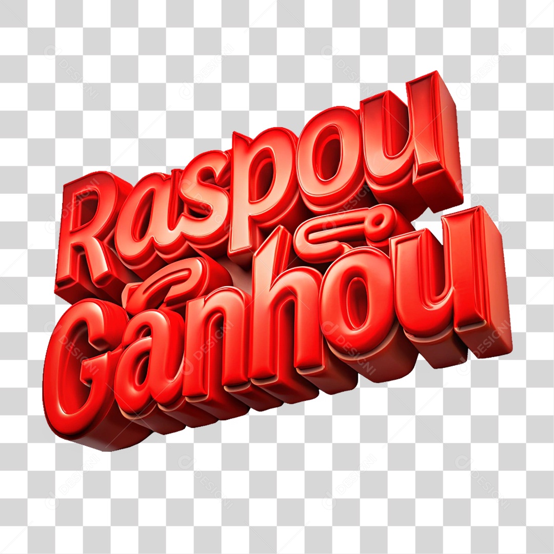 Raspou Ganhou PNG Transparente